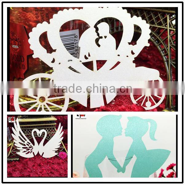 Wedding table decoration peacock place card