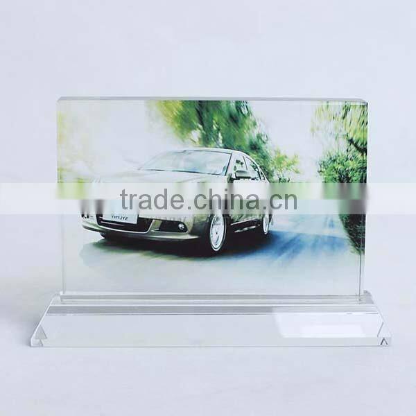 Fashion Love shape sublimation funny crystal photo frame for wedding gift