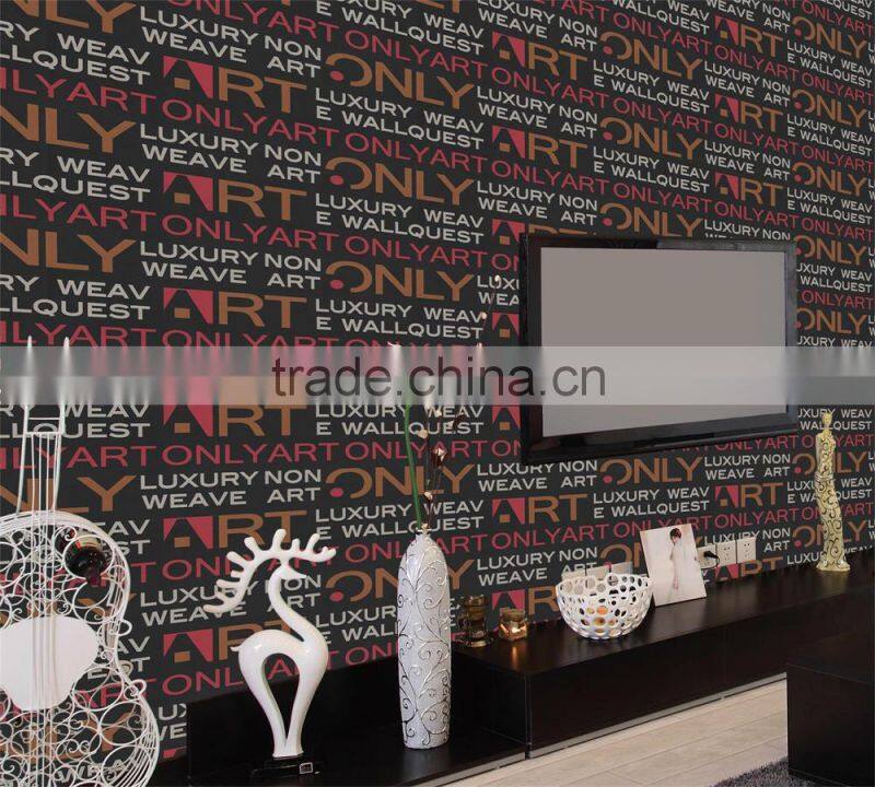 paining effect black and white flower wallpaper for living room