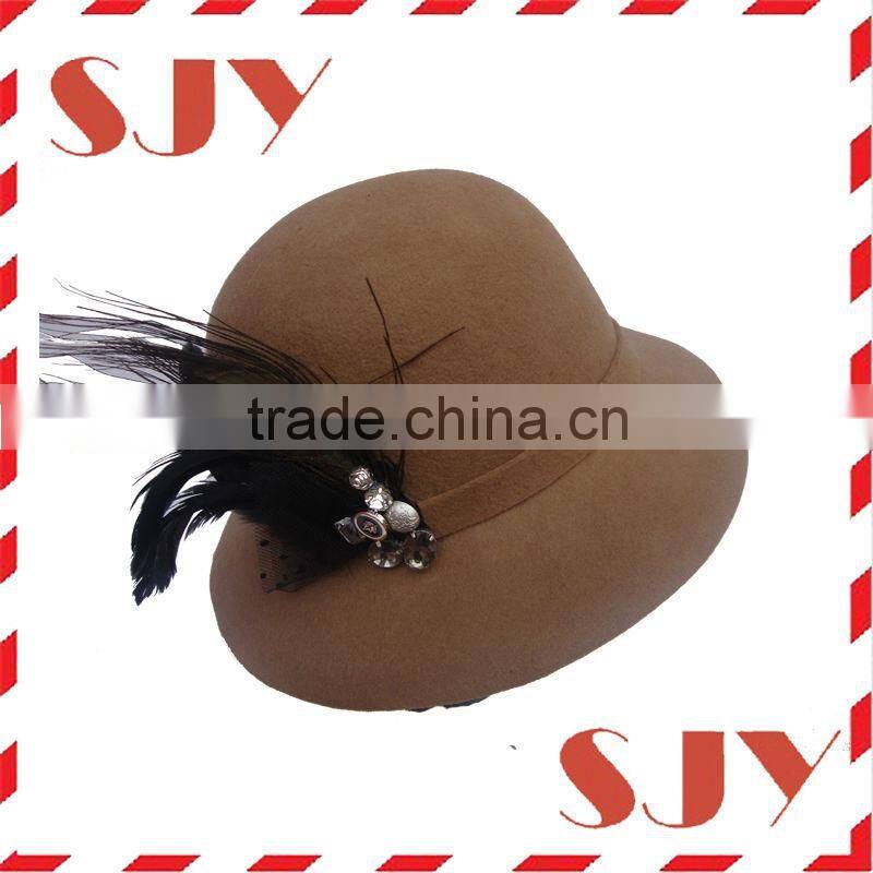 Custom flat brimmed wool felt fashion mexican cowboy hats sale