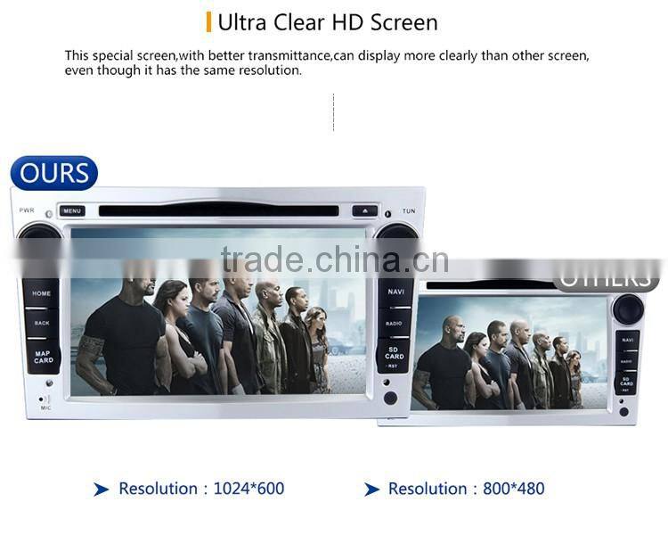 7 Inch 1080p RK3188 1.6GHZ Car gps multimedia Black screen navigator dvd price for opel