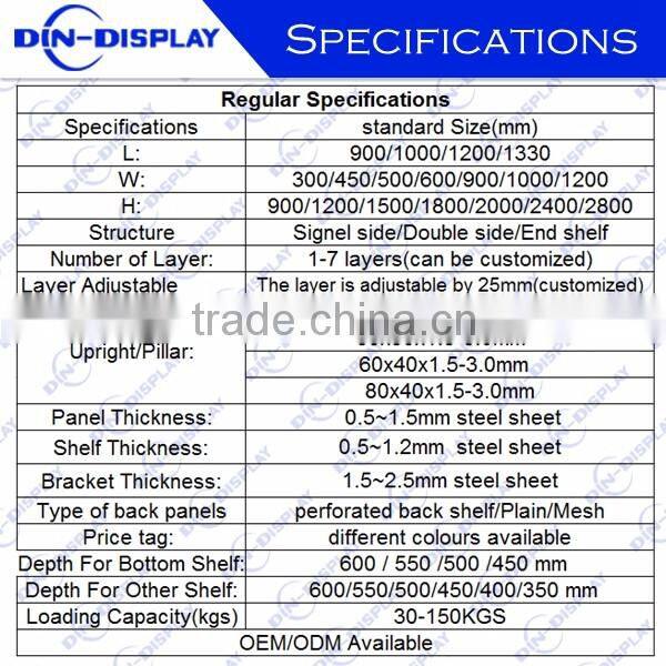 Exhibition Metallic Shelves Rack Display Rack Metal Storage Rack