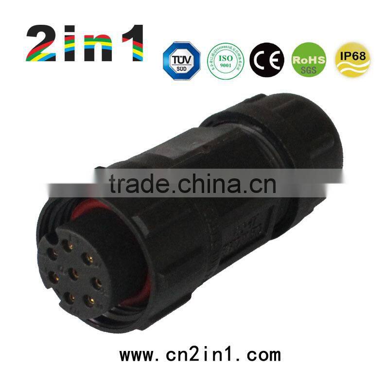 SQ19-8P IP68 Soldering Electric Cable Wire Waterproof Connector