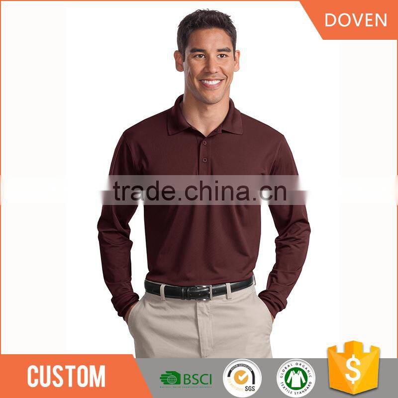 China factory oem cheap long sleeve polo shirt