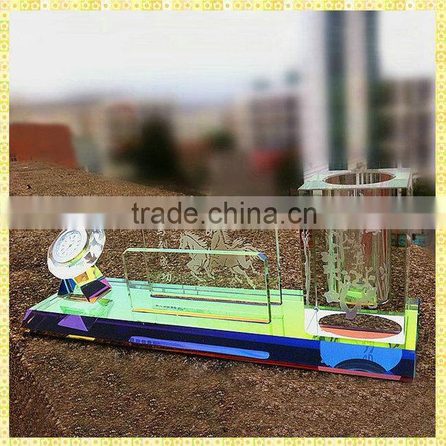 Pen Holder Crystal Office Desk Stationery Set For Business Souvenirs