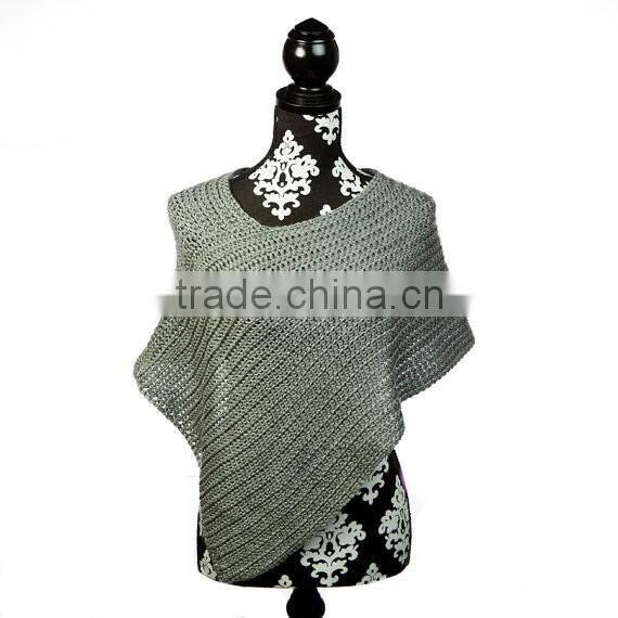 16HLC1008 Bamboo cotton Spring poncho