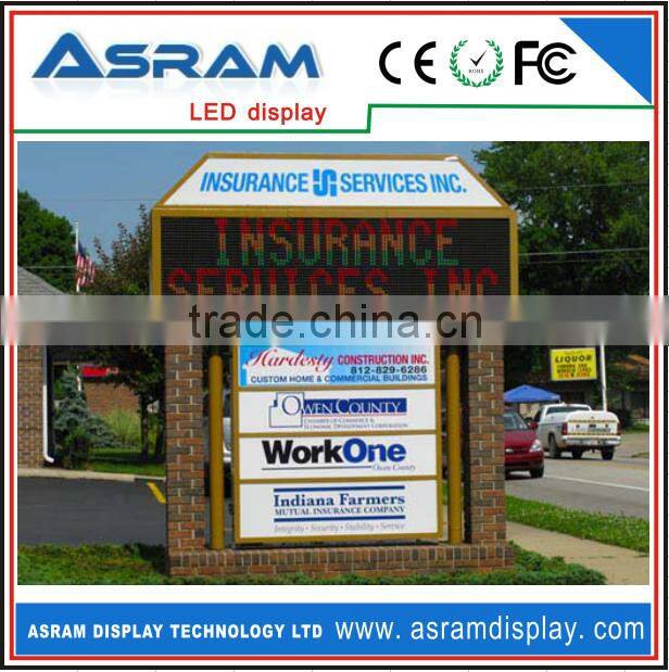 Low Power Comsuption Outdoor P10, p16 Single Red Color LED Sign Led Message Screen Led Scrolling Message Sign