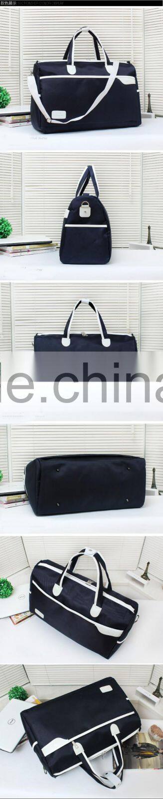 Blue Travel Luggage Bag Fashionable 600D Polyester Travel Bag