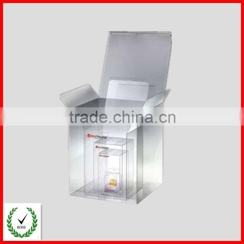 Cheap factory high quality clear rigid plastic square folding PVC box