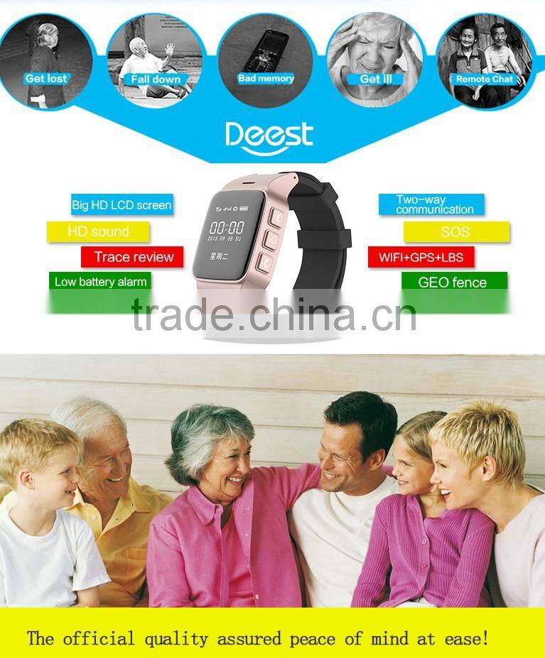 OLED Smart GPS Tracker Watch D99 GPS GSM WiFi Android Smartwatch Phone for Elder