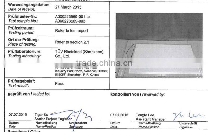 5 years warranty ETL TUV certified led panel 62x62 60w 5700lm