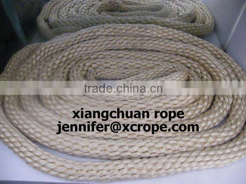 128mm 24 strands double braided polyester rope/splice eyes polyproplene/polyester/nylon