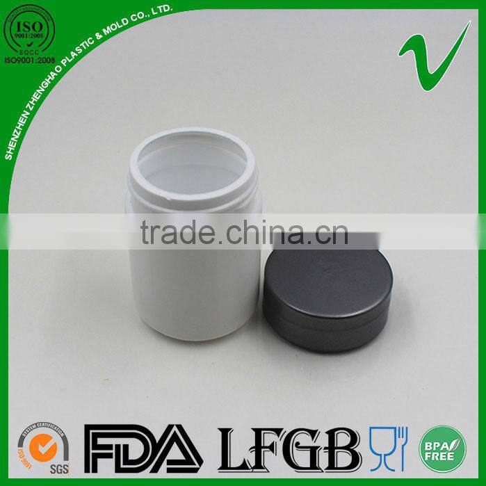 Custom design empty plastic medicine container with screw cap