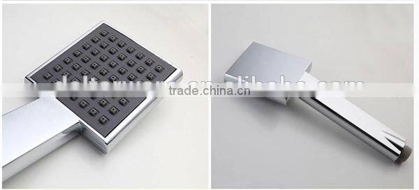 Temperature display led shower, big square shower led shower head, brass shower faucet body internestional standard