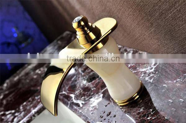 five star hotel used double handle water faucet,Taps and mixers,led glass waterfall basin tap