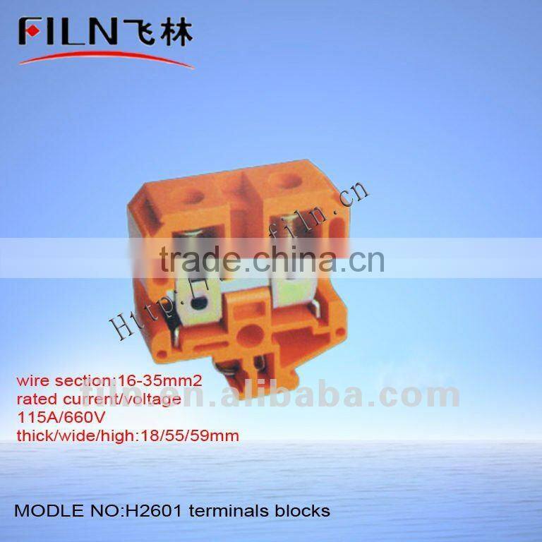 36A 600V orange nylon terminal block H2600