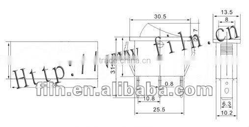 six color rocker switch t120 15A