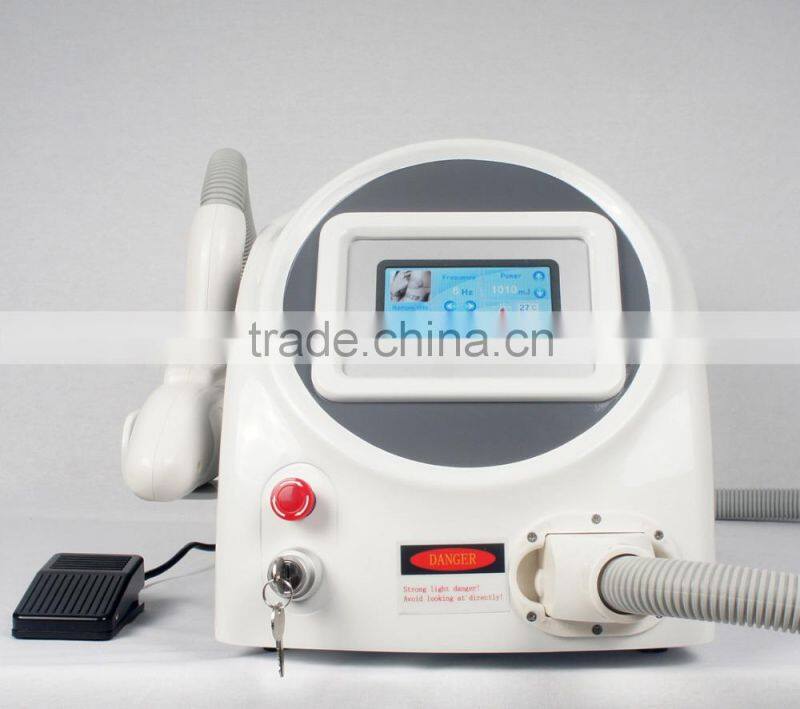 2015 hot new Q Switch Nd Yag Laser Tattoo Removal laser/Q switch nd yag laser/black wawa Salon Machine