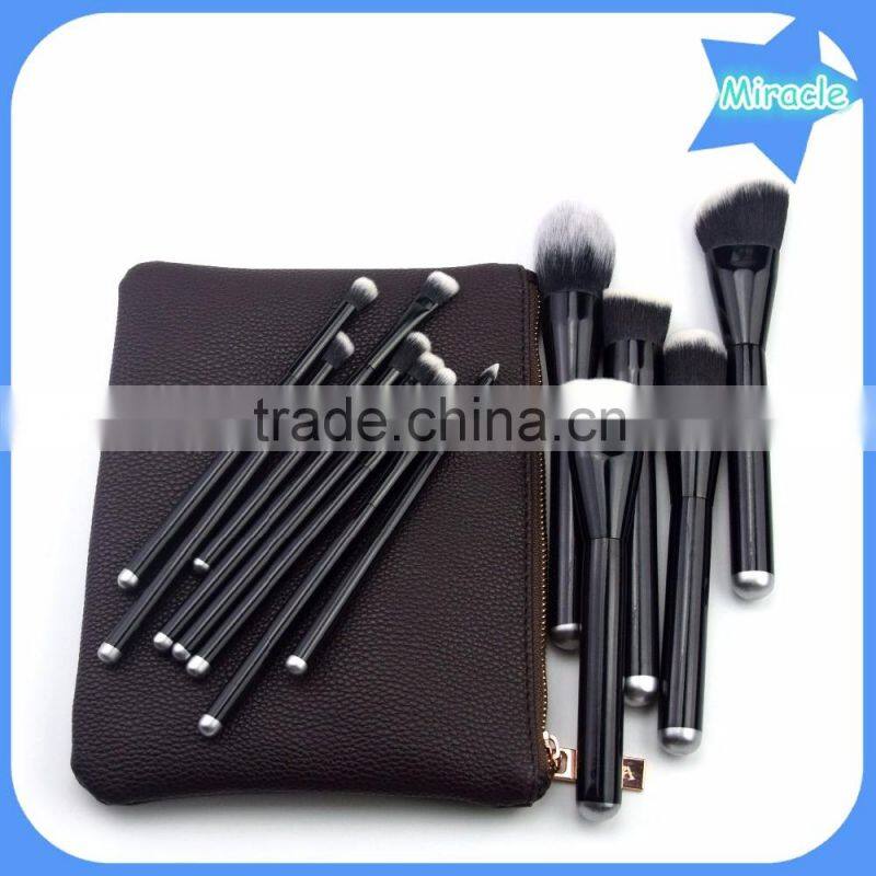 Best selling products! 13pcs / 15pcs black wood handle cosmetics make up brushes professional make up brush set !!!