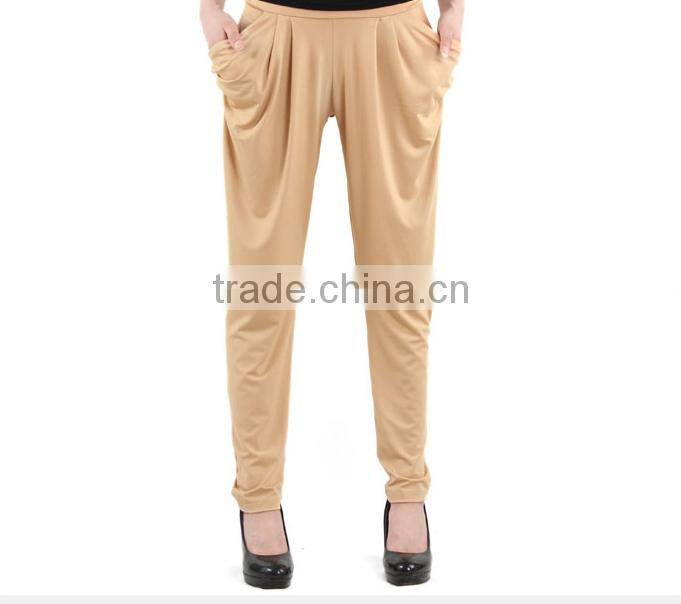 Wholesale Candy Color Fashion Ice Silk Harem Pants Loose Long leggings Pants