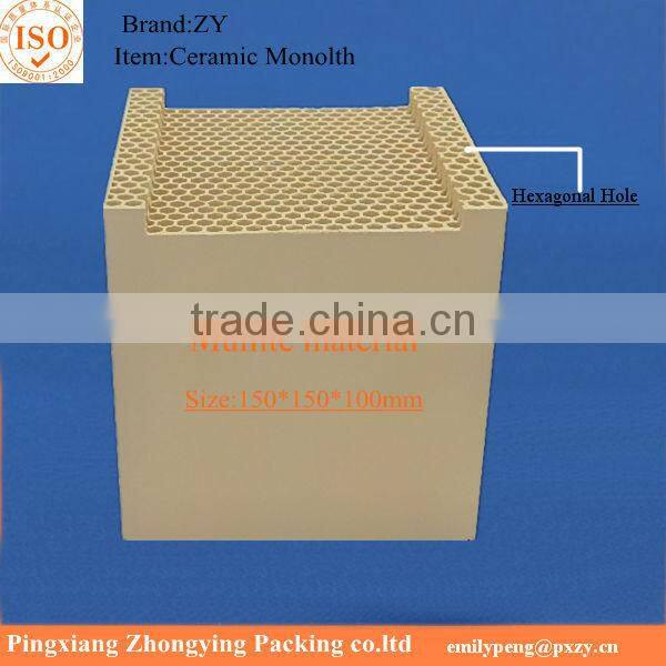 40*40 cells&Square Hole Heat exchanger Ceramic Honeycomb media