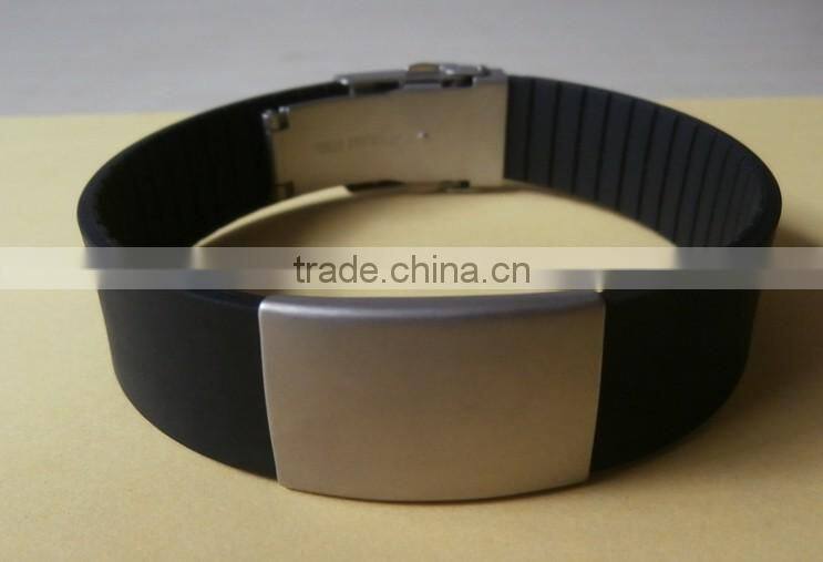 new product customized personal rubber id bracelets cheap