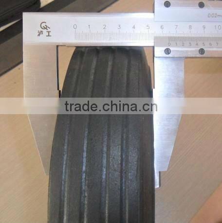 12"x2" solid rubber wheel with plastic hub