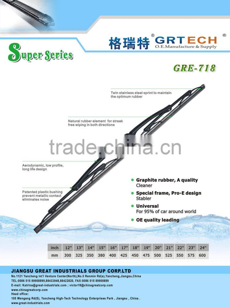 Colored windshield wiper blade for Peugeot 405