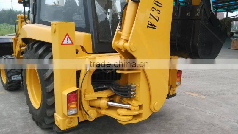 compact backhoe loader with 1m3 loading bucket