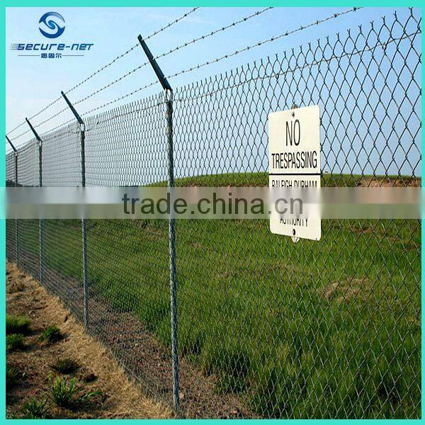 high quality reinforcing security airport chainlink fence