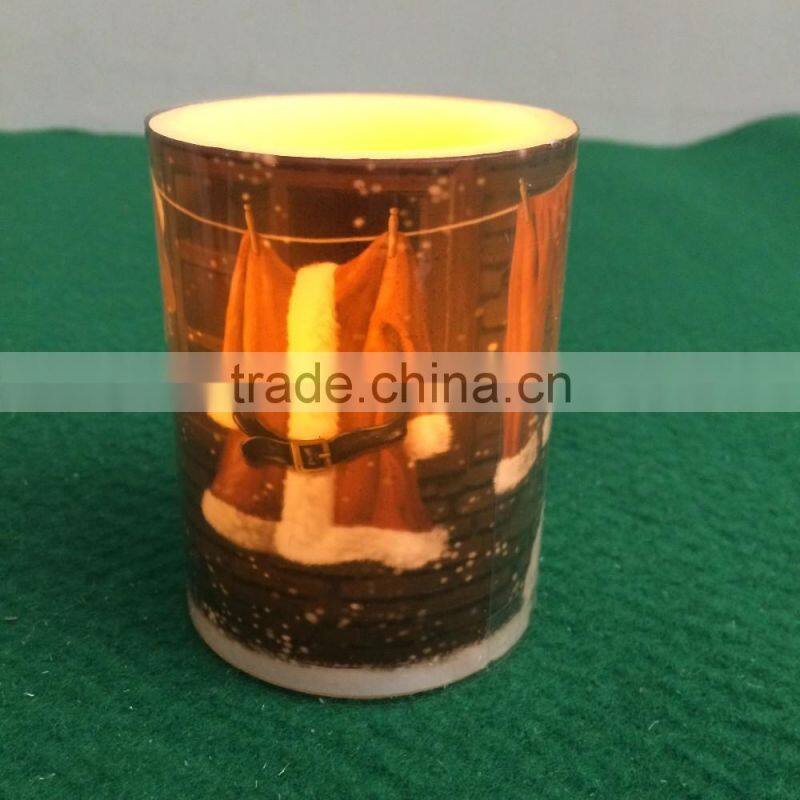 Christmas decor led flameless candles led wax candles for Christams yellow flicking flameless led candle battery operated candle