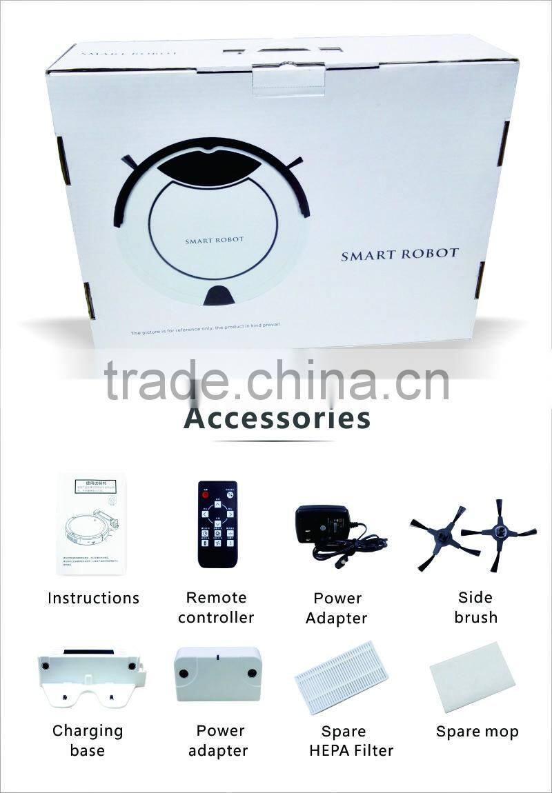Shenzhen China good quality suction robot Ultrasonic sensor robot vacuum cleaner
