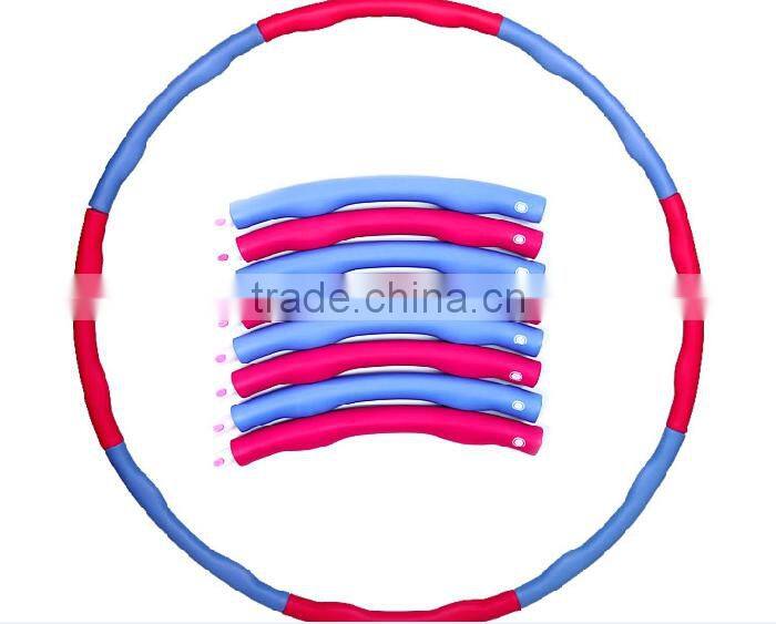 6/7/8sections detachable adjustable size hula hoop/Foam Weighted Fitness Hula Hoop