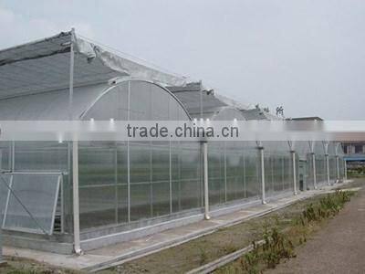 In external blinds greenhouse was arched