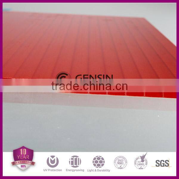 4mm/6mm Translucent Double Skin Polycarbonate Hollow Sheet 100% Makrolon PC Resin UV Protector 2100mm x 5800mm/6000mm/11800mm