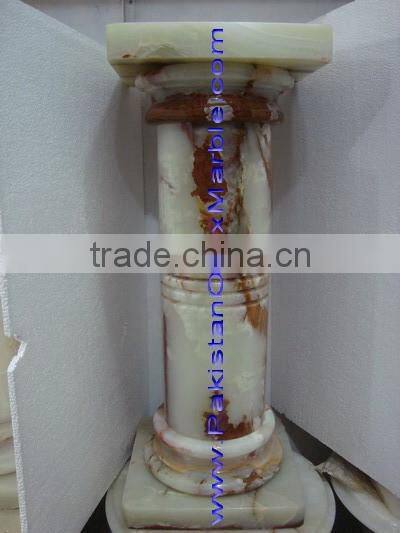 NATURAL GREEN ONYX PEDESTALS