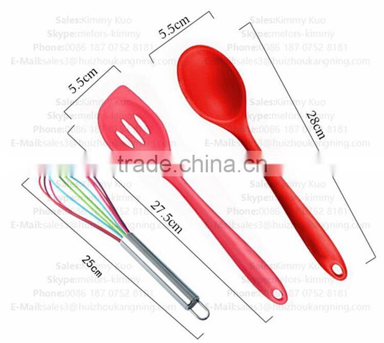 Food Safe Cooking Utensil Set silicone spoon spatula turner ladle