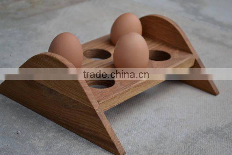 Wooden Egg Holder Oak Eggs Tray