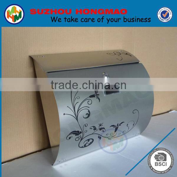 stainless steel wall mounted mailbox