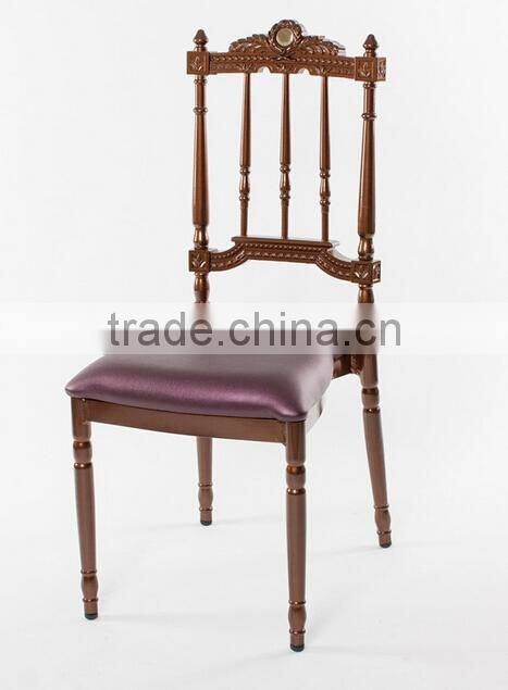 wholesale quality stackable aluminum fancy royal wedding chair QL-D907