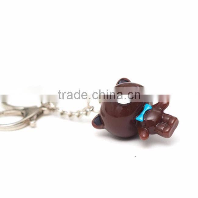 Lovely brown bear custom keychain