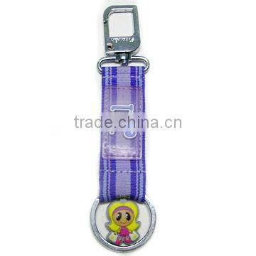 2013 new products woven key chain with pvc logo
