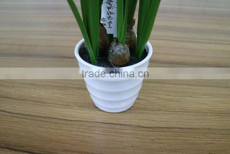 Artificial white narcissus flower bonsai