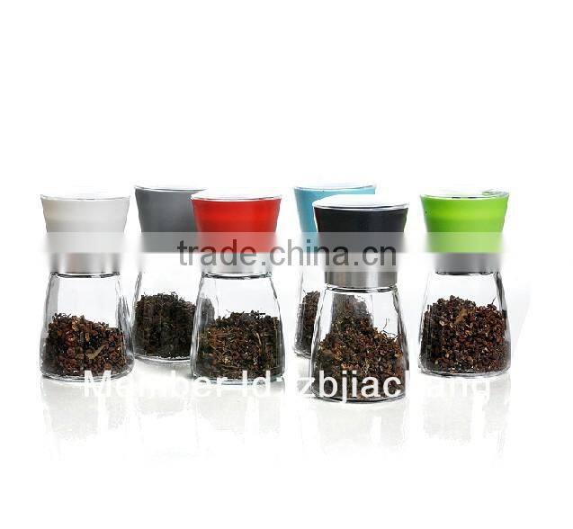 elegant decal manual glass salt and pepper shaker grinder