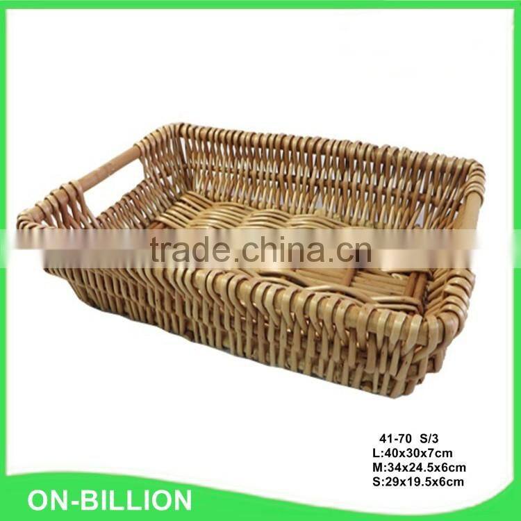 Handmade wicker woven pantry storage basket