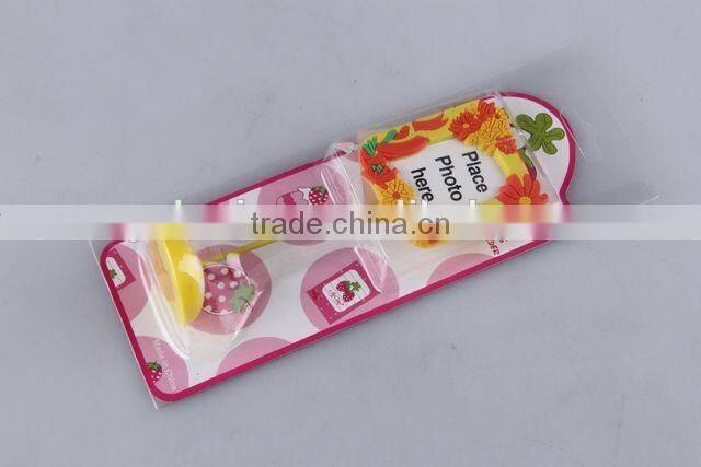 Cartoon car/animal design silicone vertical mini photo frame hot sale photo holder