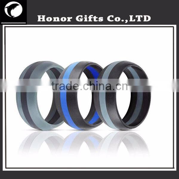 Promotional High Quality Custom Embossed Silicone Rubber Wedding Rings