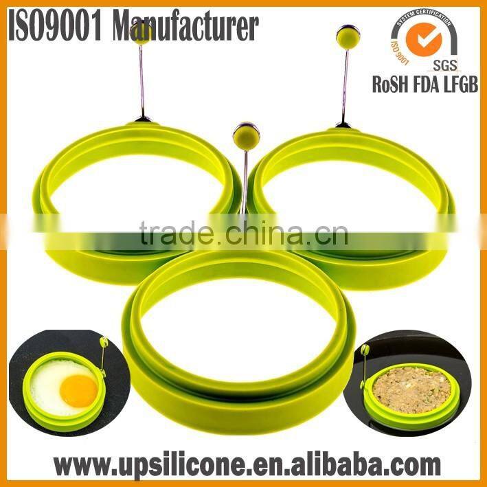 Hot Sale Breakfast Silicone Fried Egg Mold Pancake Egg Ring Heart Flower Shape Funny Kitchen Tool