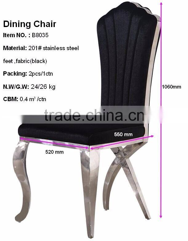 B8035 stainless steel wedding banquet chairs for sale