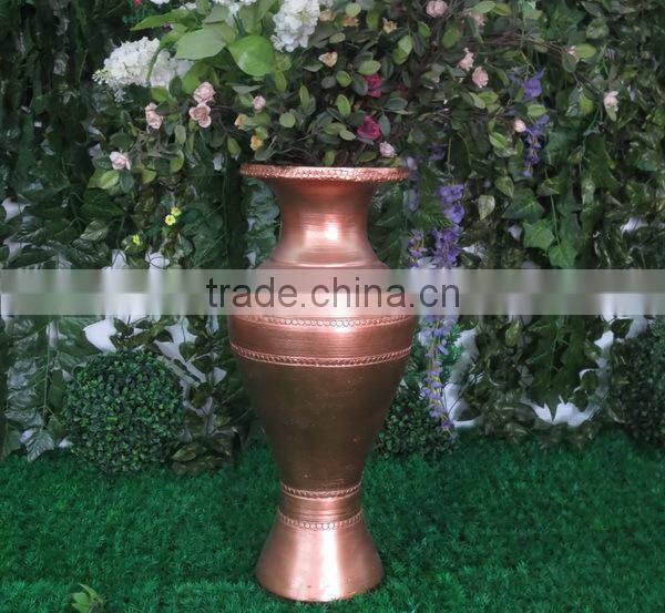 Fiberglass bronze color vase